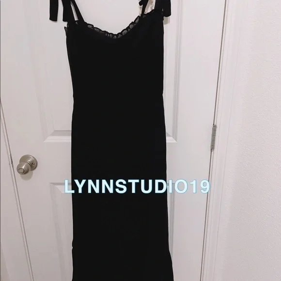 💜 NWOT Reformation Nikita Dress Black - Picture 5 of 7